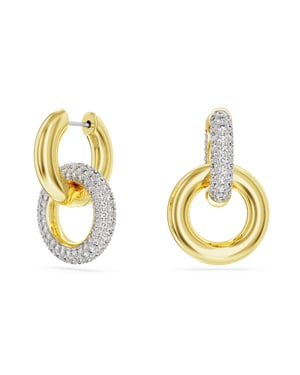 Swarovski 'Dextera' Dames Gouden Geplateerde Metalen Oorbellen - Goud 5668818