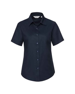 Russell Collection Dames/Dames Oxford Overhemd Met Korte Mouwen (Heldere marine)