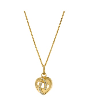Orphelia 'Amore' Dames 925 Sterling Zilveren Hanger met Ketting - Goud ZH-7577/G