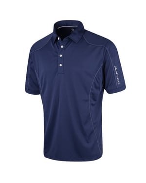 Island Green Heren Gestikt Golf Poloshirt (Inkt)