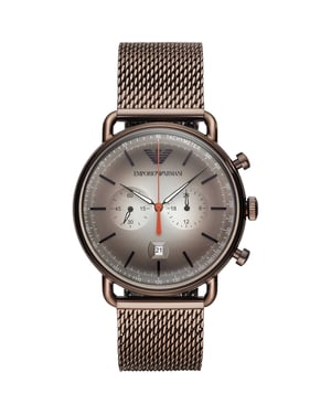 Emporio Armani AR11169 Bruin Mesh Chronograaf Herenhorloge