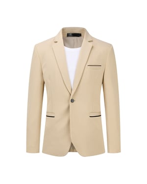 Heren kostuumjas Slim Fit jas Business Daily Blazer Beige