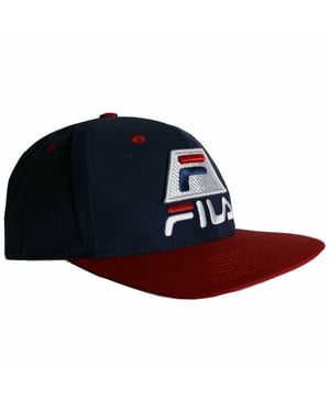 Fila Logo Heren Navy/Rood Cap