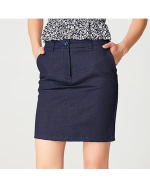 Korte rok in stretch denim