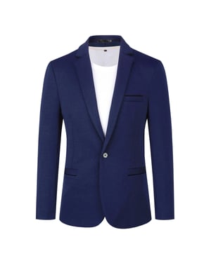 Heren colbert slim fit jas zakelijk dagelijks blazer donkerblauw