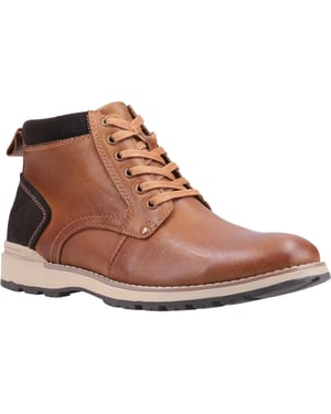 Hush Puppies Heren Dean Leren Laarzen (Tan)
