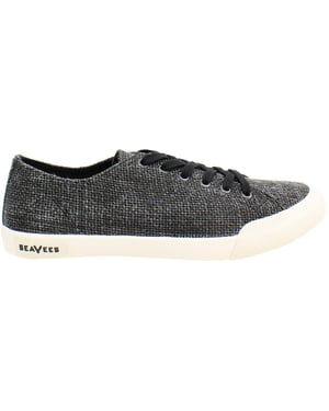 Seavees Monterey Raffia Dames Zwarte Sneakers