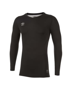 Umbro Heren Elite V Neck Base Layer Top (Zwart)