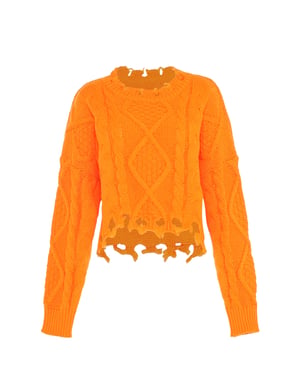 Mymo Gebreide trui Dames oranje