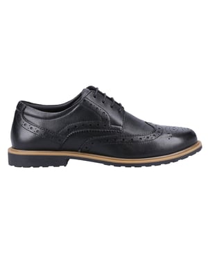 Hush Puppies Meisjes Verity Leren Brogues (Zwart/Tan)