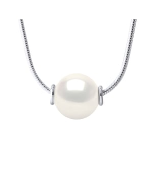 Zoetwater parelsnoer 10-11mm Ronde Zwart Wit Serpentine 925