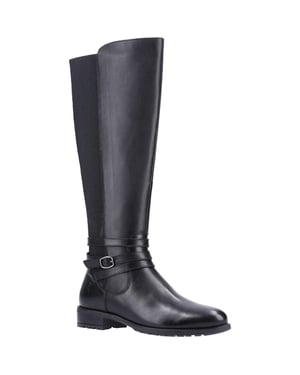 Hush Puppies Dames/dames Vanessa lederen kuitlaarzen (Zwart)