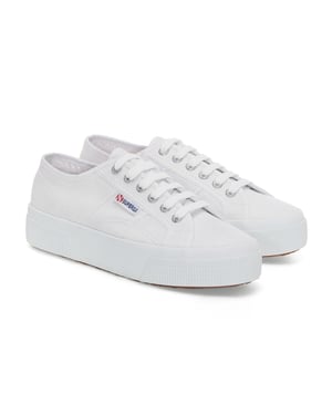 Superga Unisex 2740 Lace Up Platforms voor volwassenen (Wit)