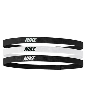 Nike 2.0 Elastische Hoofdband (Set van 3) (Zwart/Wit)