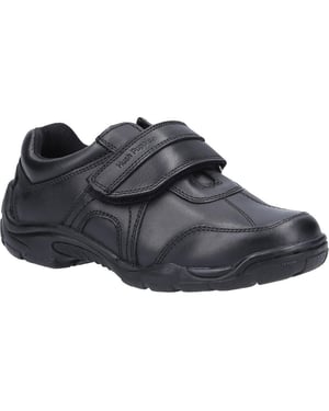 Hush Puppies Jongens Arlo Senior Leren Schoolschoenen (Zwart)