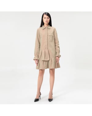 Safari-shirtjurk met lange mouwen