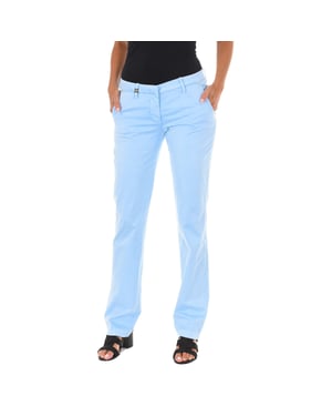 Lange Chinese broek met rechte zomen 70DBF0028-R123 vrouw