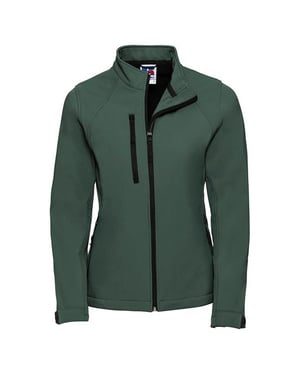 Russell Dames/Dames 3 Layer Soft Shell Jas (Fles groen)