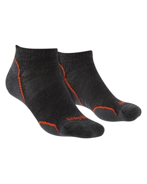 Bridgedale - Heren Wandelsokken Merino Laag - Antraciet / Oranje