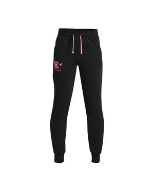 Under Armour Rival Terry zwarte trainingsbroek voor kinderen