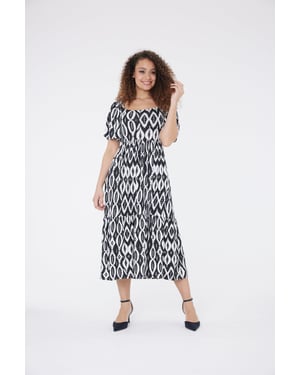 Frida Azteken print jurk