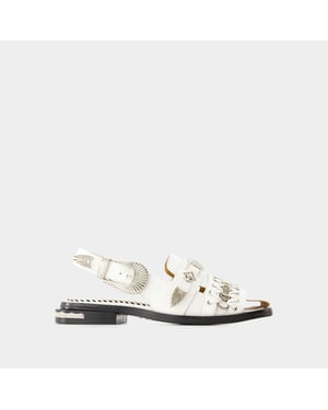 Aj1312 Sandalen - Toga Pulla - Leer - Wit
