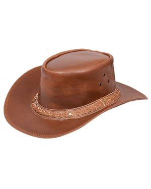 Cowboy Outback echte lederen Aussie Bush-hoed