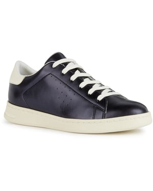 Geox D Jaysen B Leather Vrouwentrainers Dark Jeans/Optic White