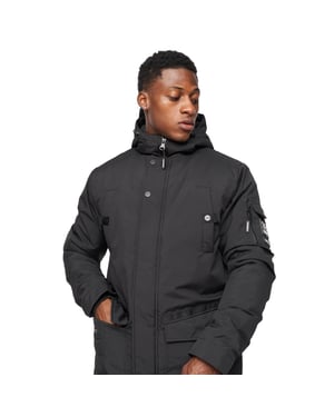 Crosshatch Heren Legender Parka (Zwart)
