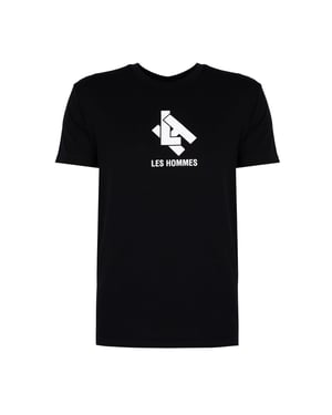 Les Hommes T-Shirt New Logo Mannen zwart