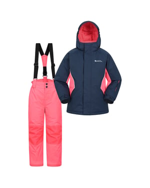 Mountain Warehouse Set kinder/kinder ski-jas & -broek (Donkerblauw)