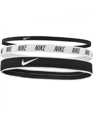 Nike Set hoofdbanden voor volwassenen (set van 3) (Zwart/Wit)
