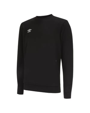 Umbro Heren Pro Stacked Logo Fleece Pullover (Zwart/Wit)