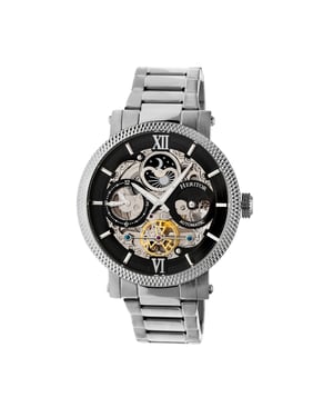 Heritor Automatisch Ram Skeleton Dial Armbandhorloge