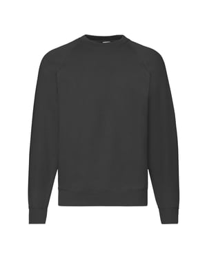 Fruit Of The Loom Heren Raglan Mouwen Belcoro® Sweatshirt (Zwart)