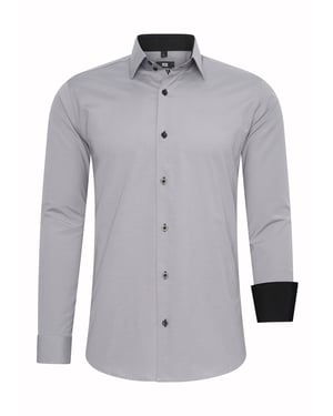 Rusty Neal Overhemden Overhemd Slim Fit Grijs