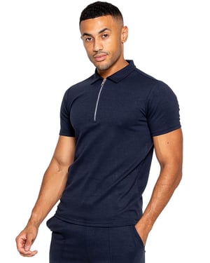 Enzo heren poloshirt met rits