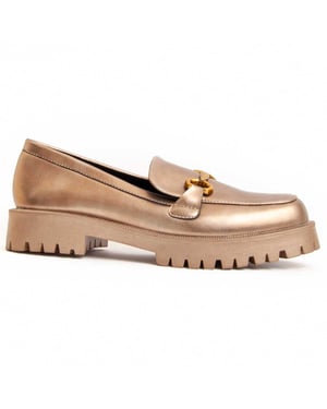 Montevita platform mocassin Macca3 In Goudkleurig