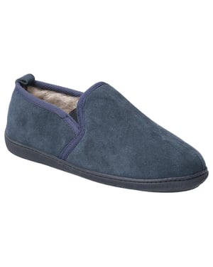 Hush Puppies Heren Arnold Slip On Leather Slipper (Marine)