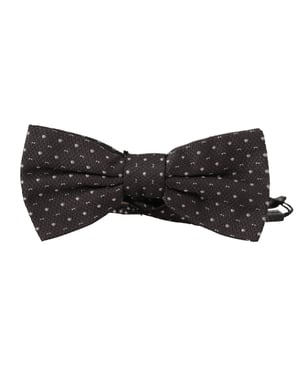Dolce & Gabbana Grijze Pois 100% Zijden Nek Papillon Mannen Stropdas