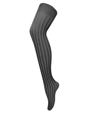 Sock Snob Dames80 denier ondoorzichtig patroon panty's - Geribbeld B / w