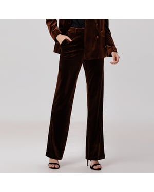 Rechte fluwelen pantalon