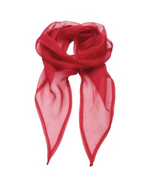 Premier Uniseks sjaal van chiffon in kleuren voor volwassenen (Rood)