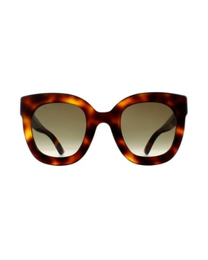 Gucci Zonnebril GG0208S 003 Havana Bruin Verloop