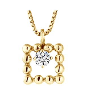 Ketting Diamonds 0.050 Cts Geel Goud 18 Karaat
