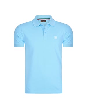 Cappuccino Italia Polo SS Polo Plain Pique Blauw