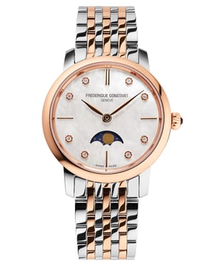 Frédérique Constant Slimline Moonphase Dames Horloge Multi FC-206MPWD1S2B