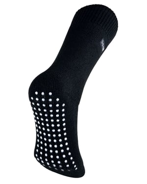 THMO - Thermische fleece gevoerde pantoffelsokken voor heren - Zwart