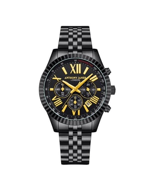 Handgemonteerde Anthony James Limited Edition Chrono Sports Black - 5 jaar garantie