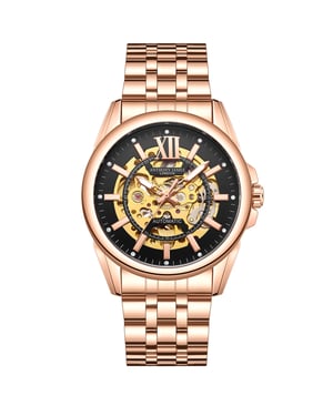 Met de hand geassembleerd Anthony James Limited Edition Mystique Automatic Rose horloge